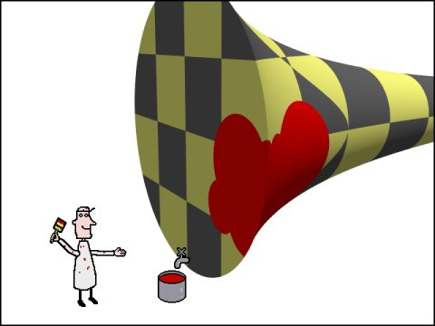 Gabriel's Horn being painted