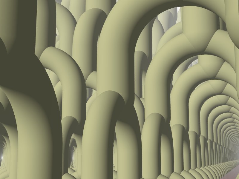 The fork fractal seen from within.